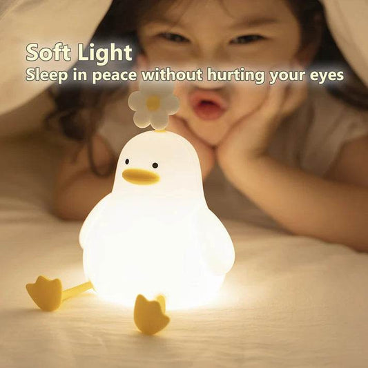 Cute Duck LED Squishy Night Light For Gift USB Rechargeable Duck Lamp - Tech Ronix
