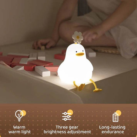 Cute Duck LED Squishy Night Light For Gift USB Rechargeable Duck Lamp - Tech Ronix